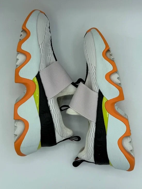 Sorel White Kinetic Impact II Slip-On Sneaker with Orange and Black Accents - Picture 3 of 8